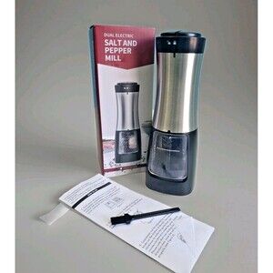 Pepper Grinder, 2 in 1 Salt and Pepper Mill Grinder with Adjustable Coarseness